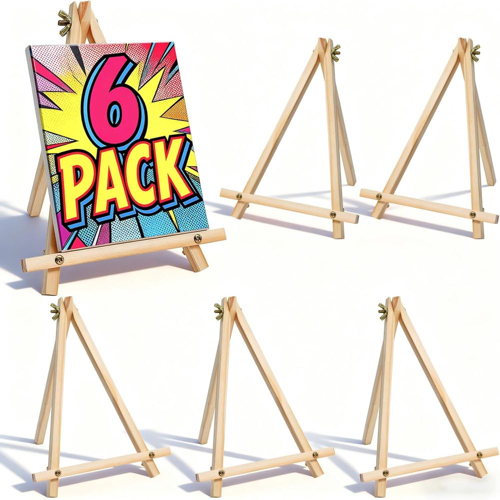 Kids Art Easel - Paquete de 6 Caballetes de Madera