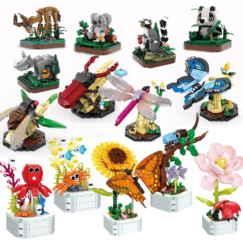 Kid Toys And More - Bloques de construcción de animales del