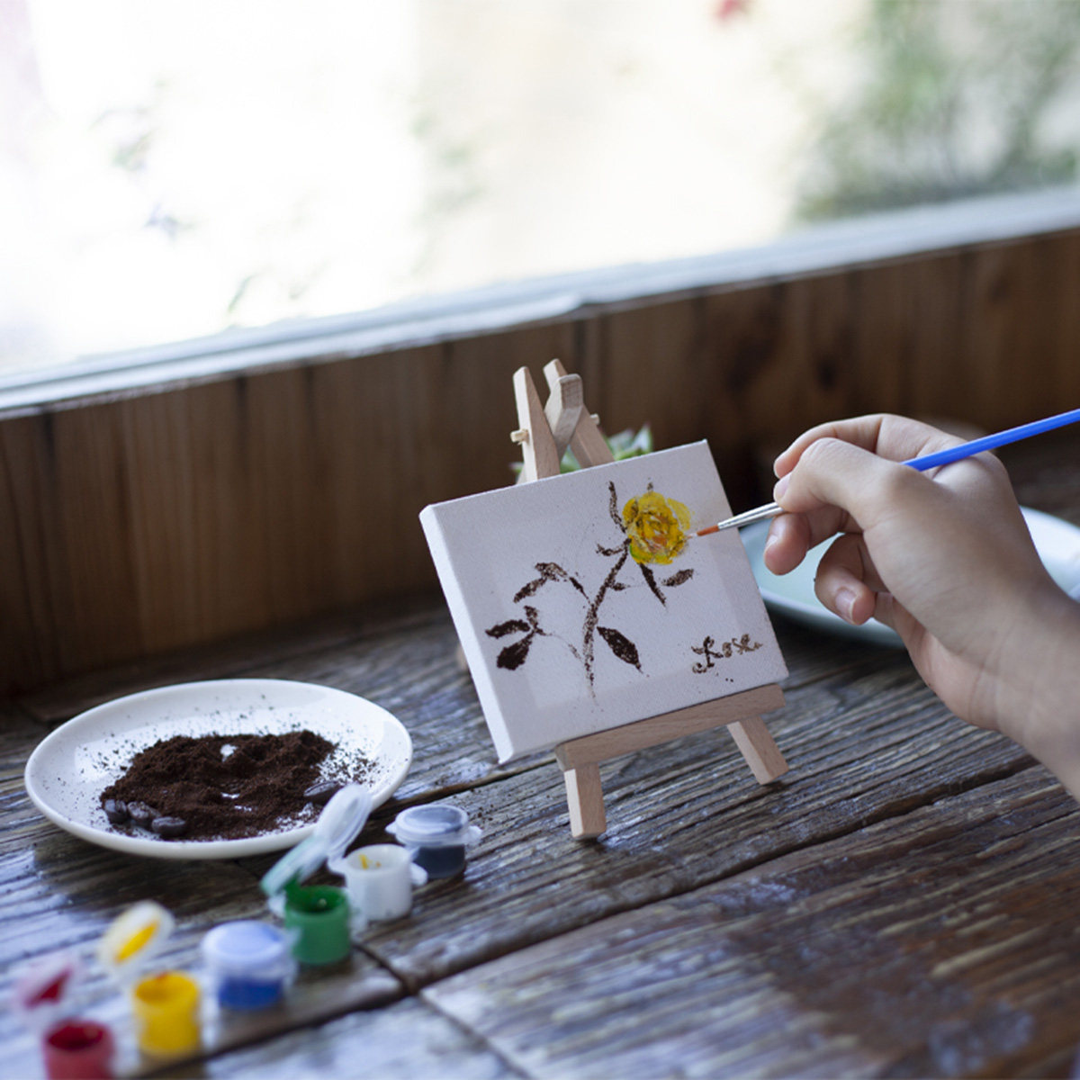 Kids Art Easel - 10 Mini Caballetes de Madera con