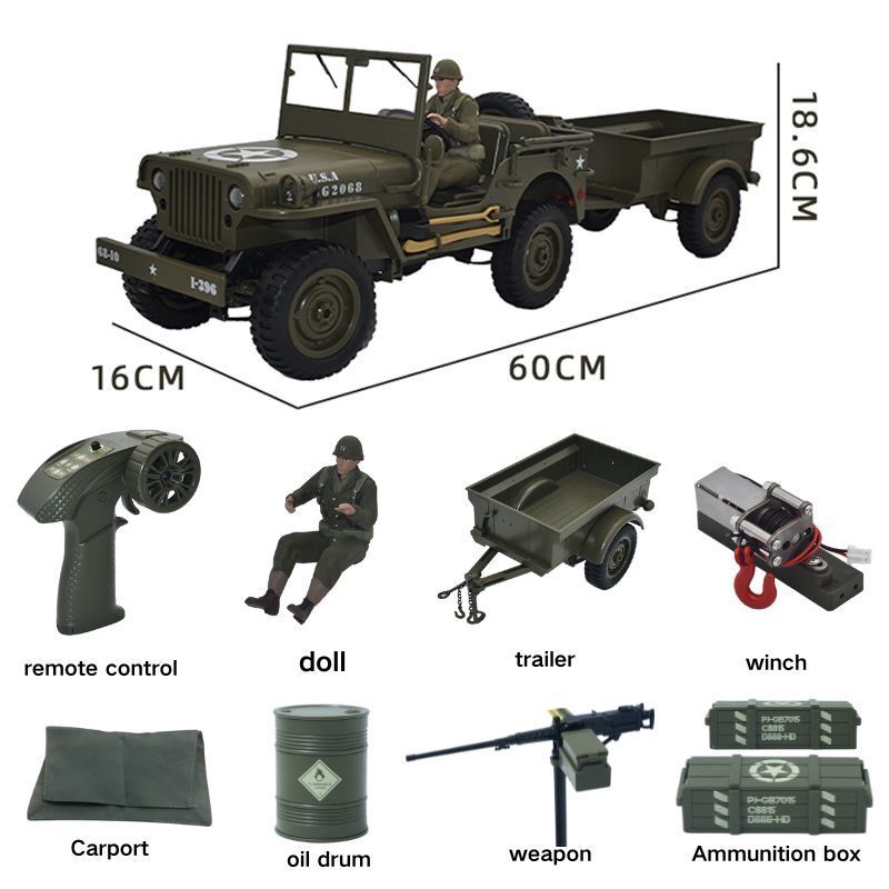Kids Toys Under $10 - JJRC C8815 Coche RC 1941 JEEP