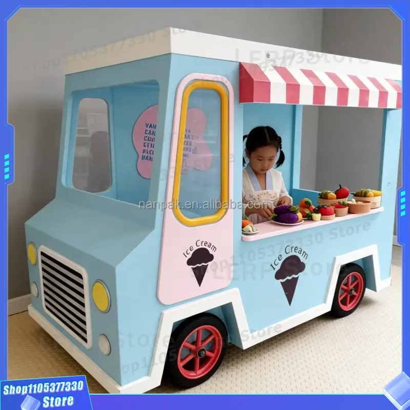 Kids Toys Mall - Carrito de Helados de Madera con
