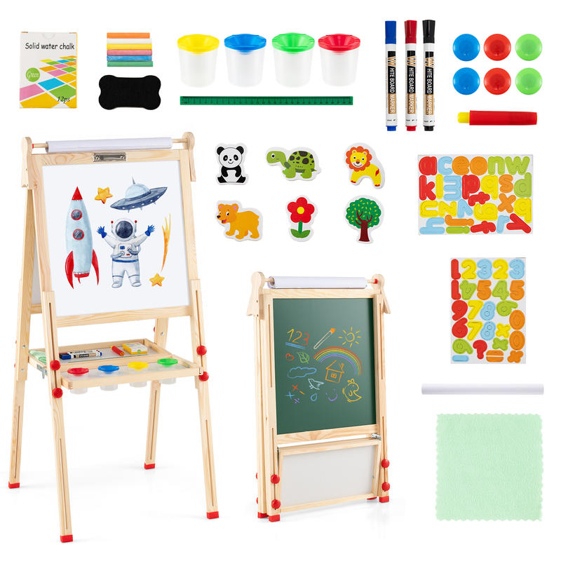 Kids Art Easel - Caballete de Arte Plegable de Madera