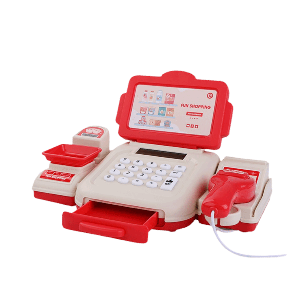 Toy Cash Register - Caja Registradora de Simulación de Supermercado,