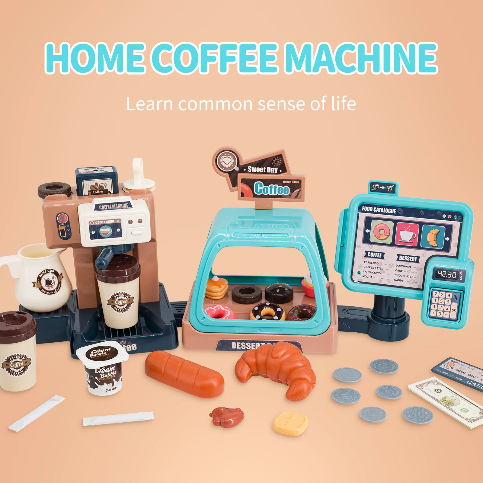 Juego de juguetes de cafetera  - Toy Cash Register reseña y precio