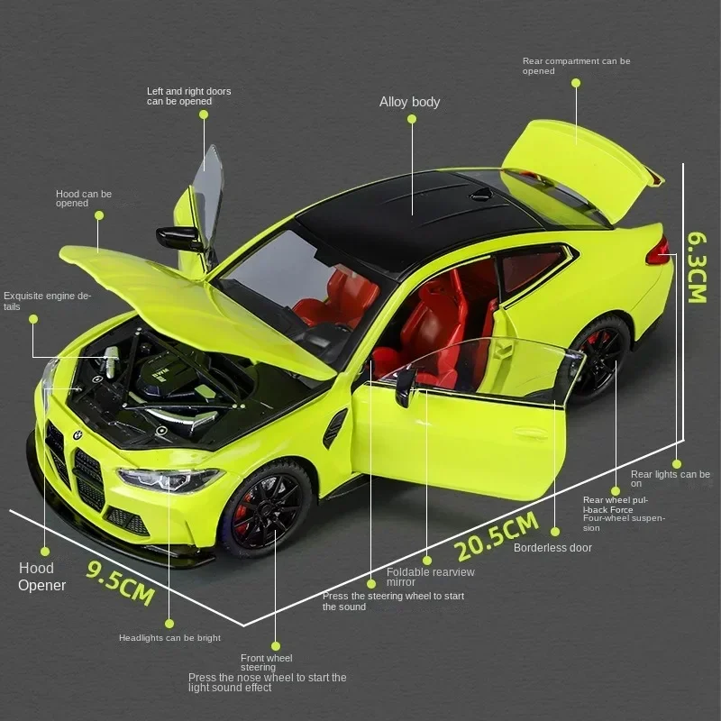 Aleación escala 1:24 BMW M4 co - Kids Toys Under 100 reseña y precio