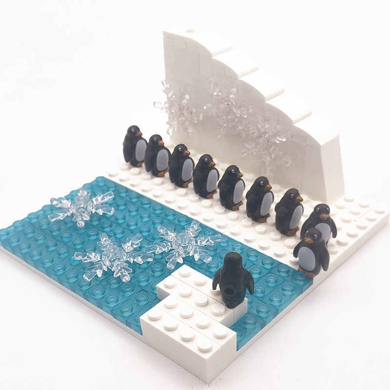 10 pingüinos Bloques de constr - Kids Toys Under $10 reseña y precio